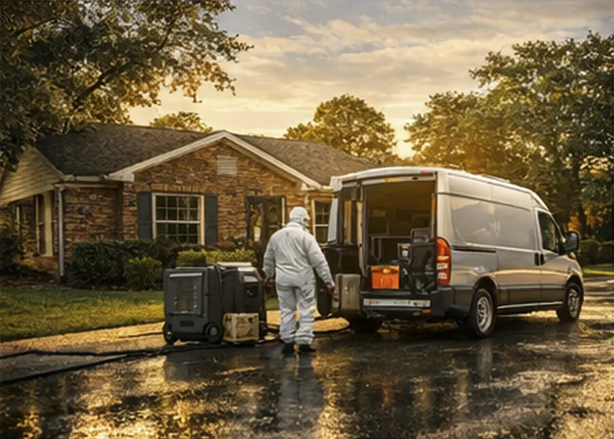 Memphis Mold Remediation Pros service vehicle arriving at customer home